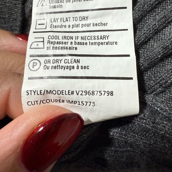 Vince Sweater Womens Size S Gray Turtleneck Cashmere Ribbed Knit - Picture 6 of 6